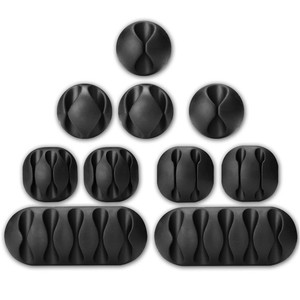 10 in 1 Cord Management Adhesive Wire Holder <strong>Desk</strong> USB Cable Organizer Cable Clip for Home Office - Product Image 2