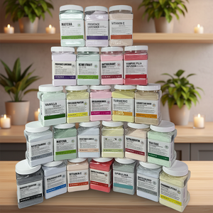 100% Natürliches Bio-Kollagen-Maskenpulver, Vitamin C & Mineralien, Gel-Gesichtsmaske für Aufhellung, Aknebehandlung mit Rosenblättern - Product Image 1