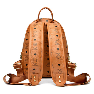 Dropshipping Women's Water Resistant Cartoon PU <b>Backpack</b> with Bear Print Zipper for <b>School</b> & Travel - Product Image 4
