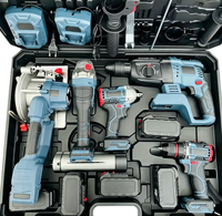 Kit d'outils électriques sans fil multifonctionnels pour le perçage, la découpe, le meulage, le fixation et les travaux d'entretien
