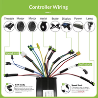 Contrôleur de moteur sans balais à onde sinusoïdale 36V 48V 60V 30A 1000W 1200W 1500W pour vélo électrique, kit avec écran LCD SW900 pour trottinette et vélo électrique