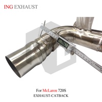 ING SUS304 Échappement direct pour McLaren 720S M840T 4.0T 2017-2023 |   Échappement de course sans valve Z-Pipe en gros