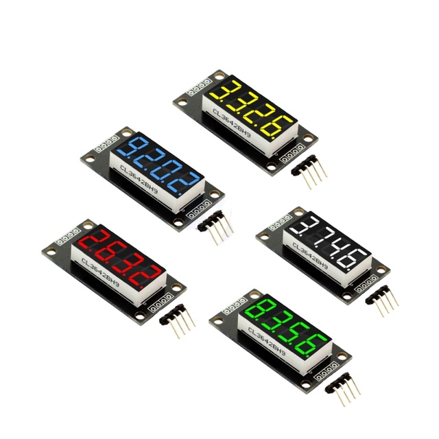 Wholesale TM1637 LED Display Module 4 Bits Digital Tube LED Segment Display Module With Clock Display Red Common Anode Green