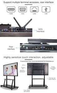 Oem ODM 4K UHD LCD điện tử bảng trắng 55/65/75/86/98/110 inch tương tác phẳng Bảng điều chỉnh nhà máy trực tiếp 75 inch 1 năm bảo hành - Product Image 3
