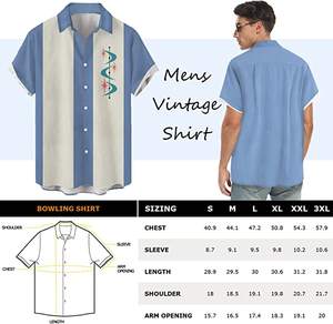 <span class=keywords><strong>Camisas</strong></span> personalizadas de algodón <span class=keywords><strong>estilo</strong></span> <span class=keywords><strong>Rockabilly</strong></span> para hombre, <span class=keywords><strong>camisas</strong></span> de manga corta con botones, antiarrugas, anticontracción, Popelina, Fitness, bolos, informales - Product Image 6