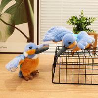 Jouet en Peluche pour Enfant Animal Zoo Animal en Peluche Kingfisher Simulation Cadeau de Fête pour Enfants Jouet Animal Kingfisher Réaliste et Doux