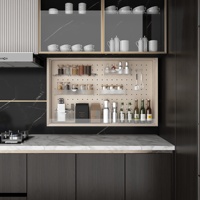 Système de rangement intelligent motorisé pour armoire, réglable en hauteur, pour cuisine et salle de bain, avec rangement dissimulé