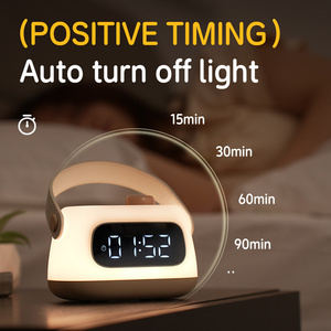 Lampe de chevet LED rechargeable portable avec réveil pour enfants - Product Image 5