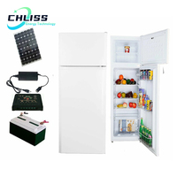 Réfrigérateur-congélateur solaire à double porte 105L DC 12V 24V pour la maison, économie d'énergie, congélateur vertical