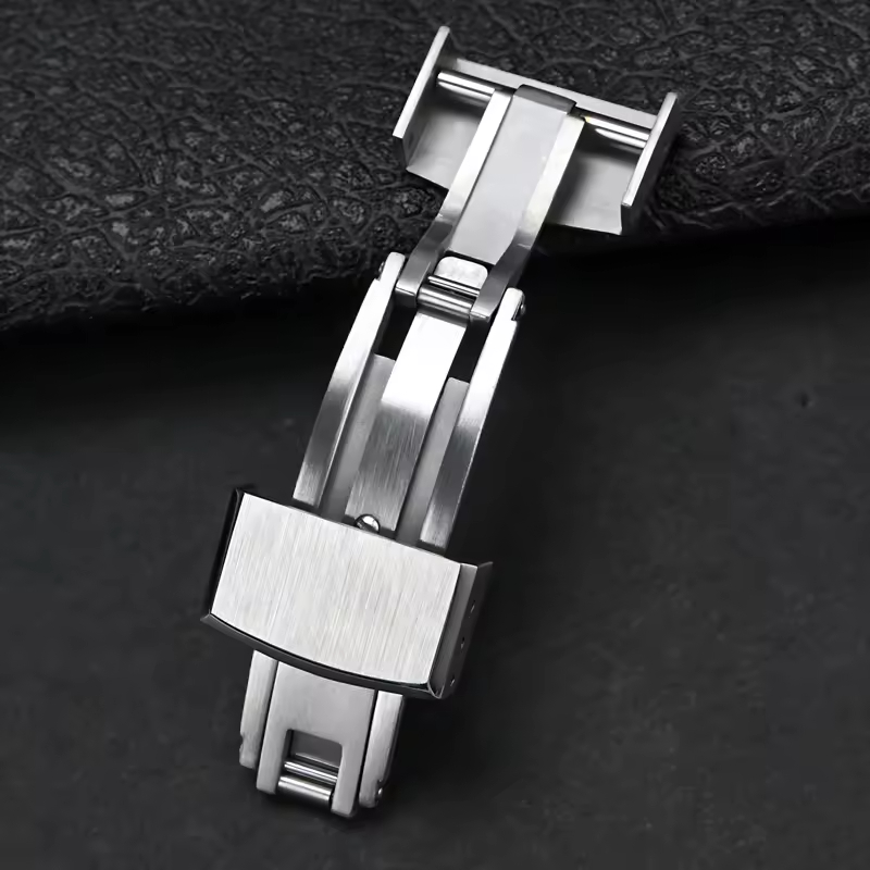 fkm rubber watch strap with deployment clasp