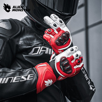 ALIEN MONSTER CE Gants de course de haute qualité en cuir et fibre de carbone Gants d'équitation de moto coupe-vent