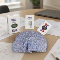 Cartes à Jouer Scéniques de Luxe Personnalisées Maldives 280gsm, Jeu de Poker à Cœur Bleu, Vente en Gros OEM, Logo Personnalisé, Cadeau Familial, Boîte en Papier Portable