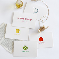 Cartes de vœux pliées à motifs ajourés multi-styles, cartes vierges multi-motifs pour messages de gratitude