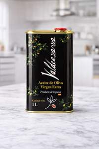 Huile d'olive extra vierge biologique Valdezarza Premium 100% 1L en boîte métallique, pressée à froid, d'origine espagnole, non raffinée, huile de cuisson gourmet - Product Image 3