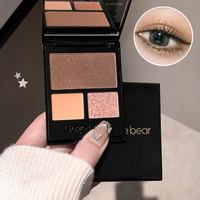 Palette de fards à paupières en cristal 3 couleurs Gege Bear, fini mat et scintillant, facile à estomper, palette de maquillage pour les yeux, idéale pour les débutants