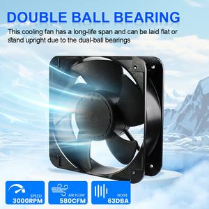 <span class=keywords><strong>Extracteur</strong></span> <span class=keywords><strong>d</strong></span>'<span class=keywords><strong>air</strong></span> industriel 200x200x60mm Ventilateur axial carré de 7,8 pouces 20060 3000 tr/min 2 broches 24v 48v <span class=keywords><strong>12v</strong></span> Ventilateur axial CC de refroidissement - Product Image 4