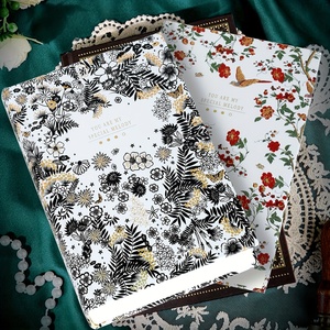 Cổ điển Hoa Bìa cứng máy tính xách tay vàng dập nóng bướm chim Thiết kế <span class=keywords><strong>handmade</strong></span> sổ lưu niệm Đại Học cai trị trang cho giấy - Product Image 4