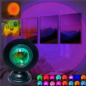 1 pièce Lampe de projection coucher de soleil vibrant, spectre 16 couleurs, télécommande USB, lumière LED créant une ambiance chaleureuse pour la maison et la chambre - Product Image 2
