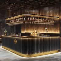 Comptoir de bar en bois moderne pour hôtel, bar à domicile et salon - Design écologique facile à nettoyer en vente