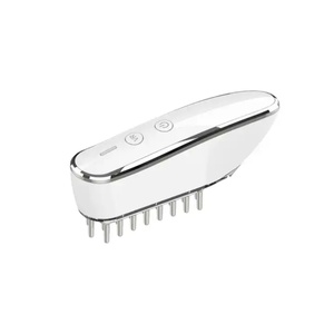 Custom logo EMS Rechargeable Hair <b>Scalp</b> Devices Head <b>Massager</b> <b>Brush</b> - Product Image 1