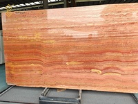Marbre YUSHI couleur vive dalles de marbre travertin rouge pierre naturelle panneau mural pour la décoration de comptoir