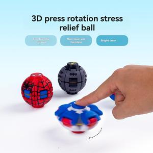 Juguete impreso en 3D <span class=keywords><strong>de</strong></span> <span class=keywords><strong>Marvel</strong></span>, bola giratoria antiestrés, giroscopio creativo, pequeño adorno para aliviar la presión - Product Image 3
