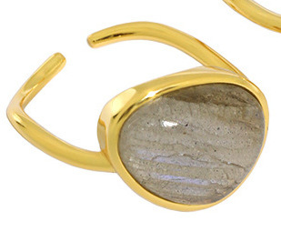 Piedra Lunar de Oro de 18K