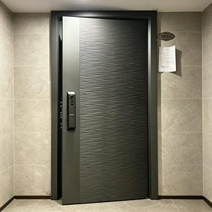<span class=keywords><strong>Porte</strong></span> d'entrée en aluminium moulé sur mesure, toutes tailles, couleurs et styles ajustables, styles modernes/européens/néo-chinois, pour projets hôteliers et de villas - Product Image 1