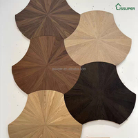 Parquet en bois massif à grain de bois façonné, parquet en forme de feuille de lotus, chambre à coucher, salon, cuisine, parquet décoratif artistique