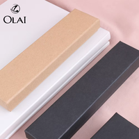 Boîte cadeau en carton kraft noir Olai pour bracelet, chaîne de montre, collier, bijoux