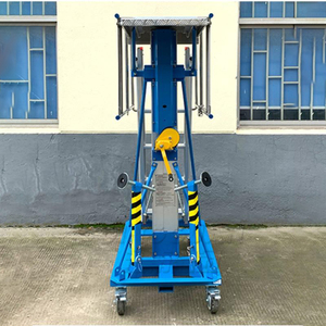 سلم صاري واحد محمول ، منصة رفع سقالات كهربائية متداخلة للتسلق باليد - Product Image 2