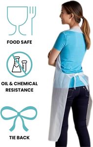 Delantales Desechables de Polietileno Multiusos Impermeables para Protección de <span class=keywords><strong>Alimentos</strong></span> - Product Image 5