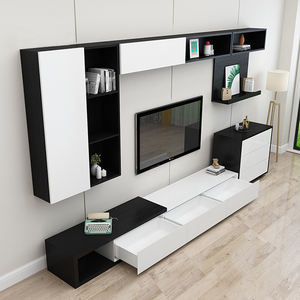 <span class=keywords><strong>Mobili</strong></span> da soggiorno <span class=keywords><strong>a</strong></span> parete con supporto per <span class=keywords><strong>tv</strong></span> galleggiante di lusso lucido alto - Product Image 2