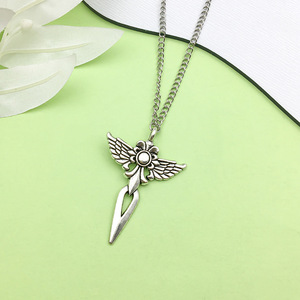 Pendentif croix ailée vintage en alliage d'argent pour accessoires créatifs DIY, cadeau, bijoux - Product Image 4