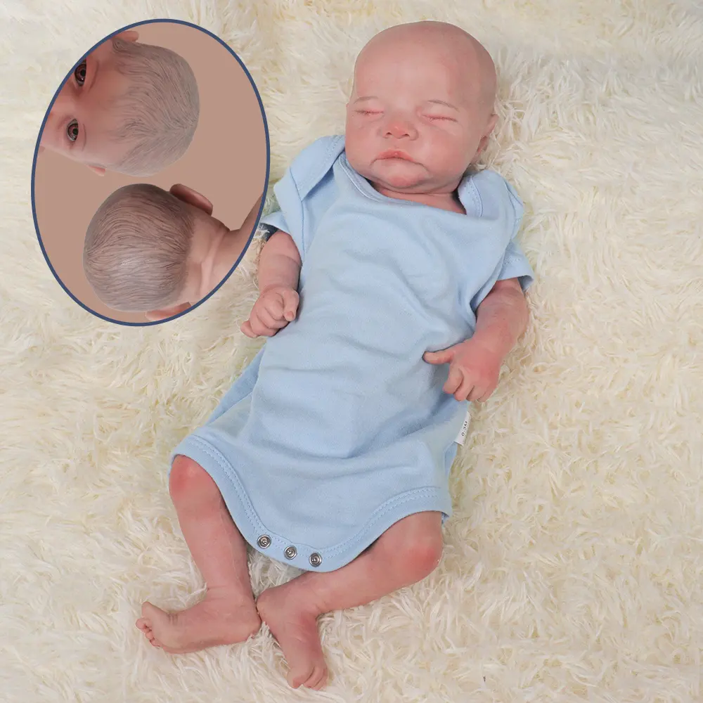 España Deseable Real Touch Levy 17 'Artificial Full Silicone Reborn Baby Boy 1:1 Ratio Collector Doll Fetish Artist Bebe Boneca
