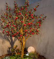 Arbre artificiel en pot - Décoration de fruits suspendus pour patio et café