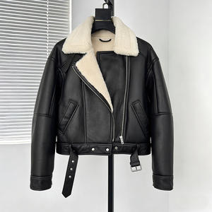 <span class=keywords><strong>Giacca</strong></span> in <span class=keywords><strong>Pelle</strong></span> Vintage da <span class=keywords><strong>Uomo</strong></span> Stile <span class=keywords><strong>Biker</strong></span> con Colletto in Montone Servizio OEM ODM - Product Image 1