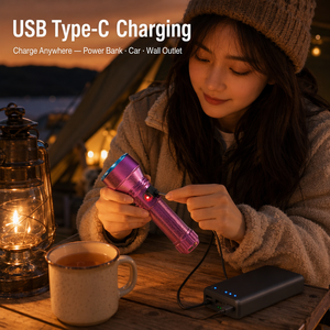 WOSEN Ice Crack 30W White Laser Hiking 2350lm <b>LED</b> Flashlight 500m Turbo Stepless <b>Rechargeable</b> USB Camping IPX5 Aluminum - Product Image 4