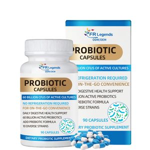 Probiótico Orgánico OEM, 60 Mil Millones de UFC, Suplemento de Prebióticos, Enzimas Digestivas, Cápsulas de Probióticos para Hombres y Mujeres - Product Image 1