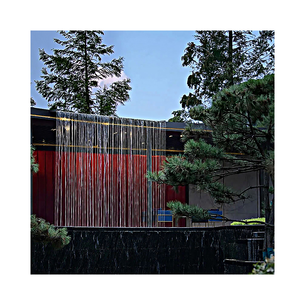 Courtyard Decoration Customized Waterfall Outdoor Rain Curtain Garden Wall Space Pool Artificial Waterfall