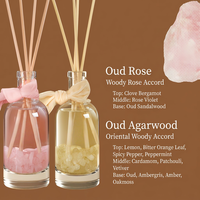 Coffret Cadeau de Diffuseur à Bâtonnets d'Huiles Essentielles Sans Flamme de 500 ml pour Améliorer l'Ambiance Domestique et la Guérison par les Cristaux