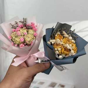ของขวัญวันวาเลนไทน์ วันแม่ วันแต่งงาน วันคริสต์มาส วันอีสเตอร์ วันรับปริญญา ช่อดอกไม้ขนาดเล็ก ที่หนีบปรับอากาศในรถยนต์ กลิ่นกุหลาบแห้ง - Product Image 5