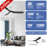 Ventilador de Techo 1stshine de Madera Sólida, Silencioso, Ecológico, para Uso en Interiores y Exteriores, Decoración del Hogar, Sala de Estar, Dormitorio, con Luz