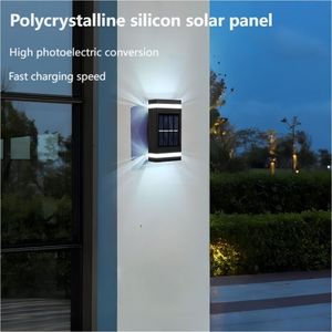 Luz de pared solar para exteriores, 6 LED blancos/Iluminación de calentamiento, lámparas de pared impermeables IP65 para Decoración - Product Image 2