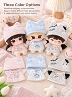 Vêtements de poupée OEM personnalisés de 10 cm, ensemble de robes de poupée en coton style ange et diable