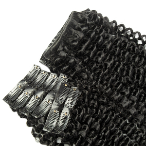 Clip invisibile per capelli ricciolenti con capelli grezzi <span class=keywords><strong>e</strong></span> crespi per Extension con doppia molletta invisibile nei capelli vergini - Product Image 2