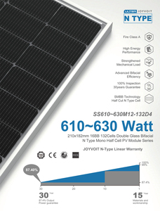 Panneaux solaires bifaciaux PERC de type N à demi-cellules de 545W-580W approuvés IEC pour système de stockage d'énergie domestique - Product Image 6