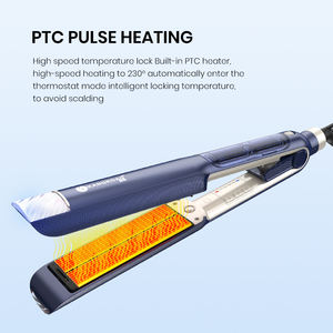 Plancha de Pelo Vapor & Infrarrojos PTC Cerámica Placa Ancha LED Profesional para Salon - Product Image 5
