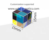 Cube de prisme en verre cristal K9 optique transparent non traité RGB pour accessoires de photographie et présentoir décoratif