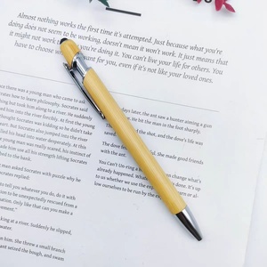 Ensemble de stylos à bille en bambou personnalisés avec écran tactile Maggi, pointe de 1,0 mm, <span class=keywords><strong>impression</strong></span> de logo pour la publicité, cadeaux d'affaires - Product Image 3
